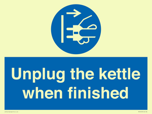 Unplug the kettle when finished